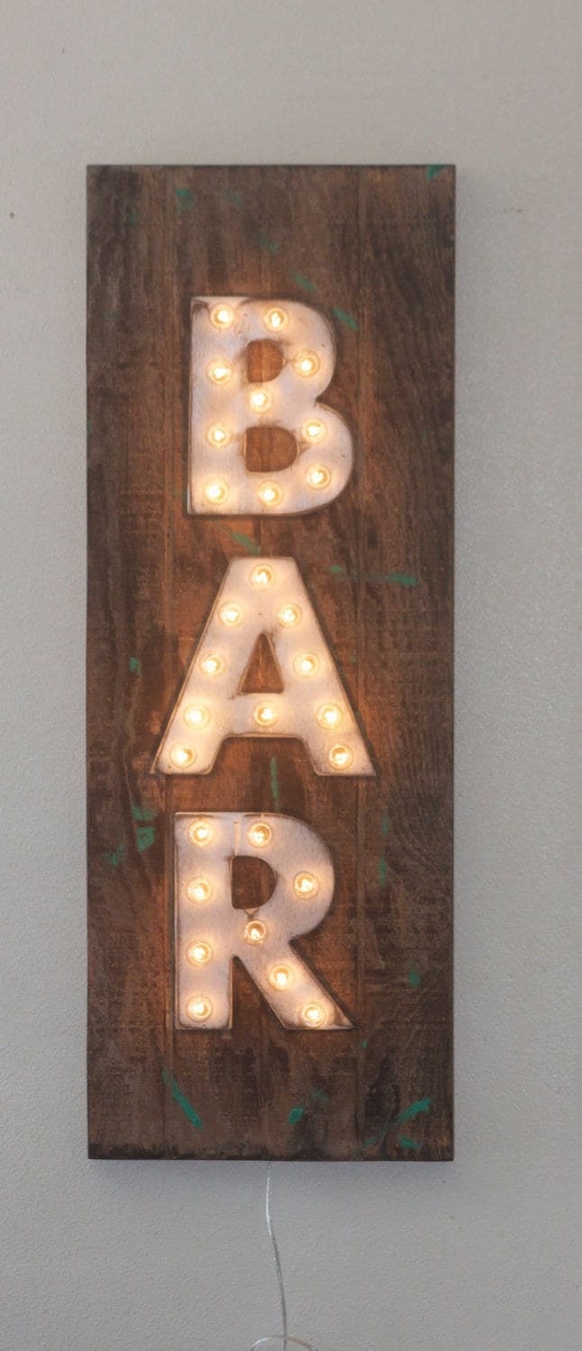 Custom & personalized wood marquee sign lighted letters bar photos dream love open business trade show nursery wedding housewarming wedding