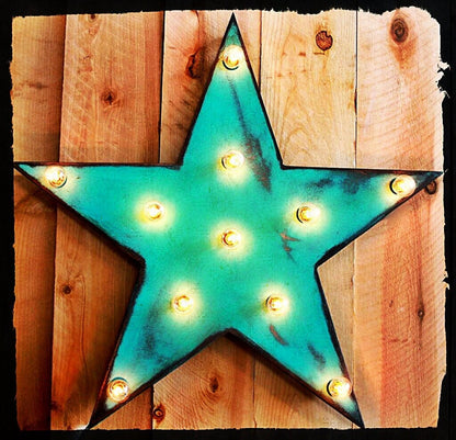 Large marquee sign star vintage marquee lighted wood custom