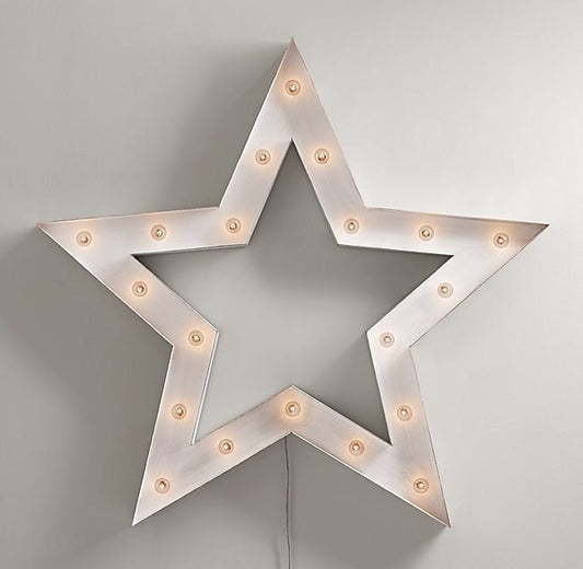 Marquee sign star large old vintage style marquee star metal steel...........       wedding birthday home logo business decor