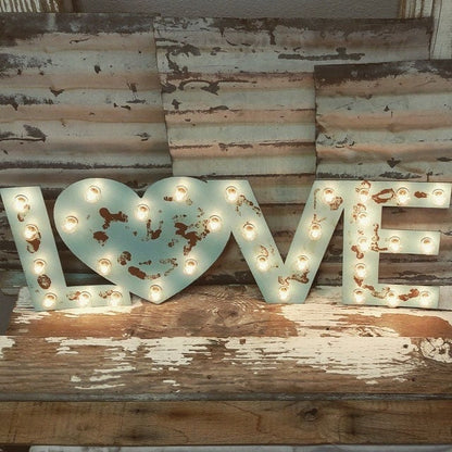 Marquee sign marquee letters flat metal wood bar sign love eat bbq yum bar dream joy wish custom wedding gift restaurant