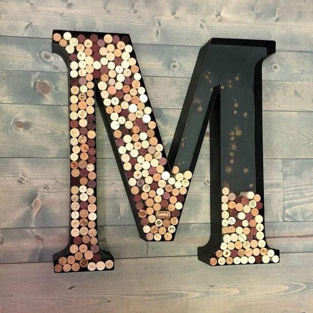 36" metal channel steel letters & numbers...… letter outdoor metal christmas gift wine corks succulent letter wedding home decor birthday