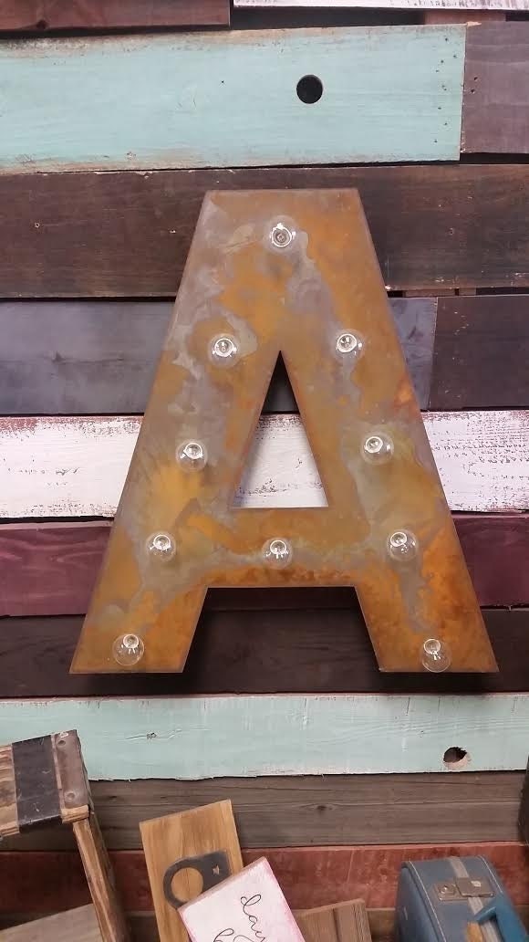 Metal letter large old vintage style marquee letters flat metal steel........... a b c d e f g h i j k l m n o p q r s t u v w x y z