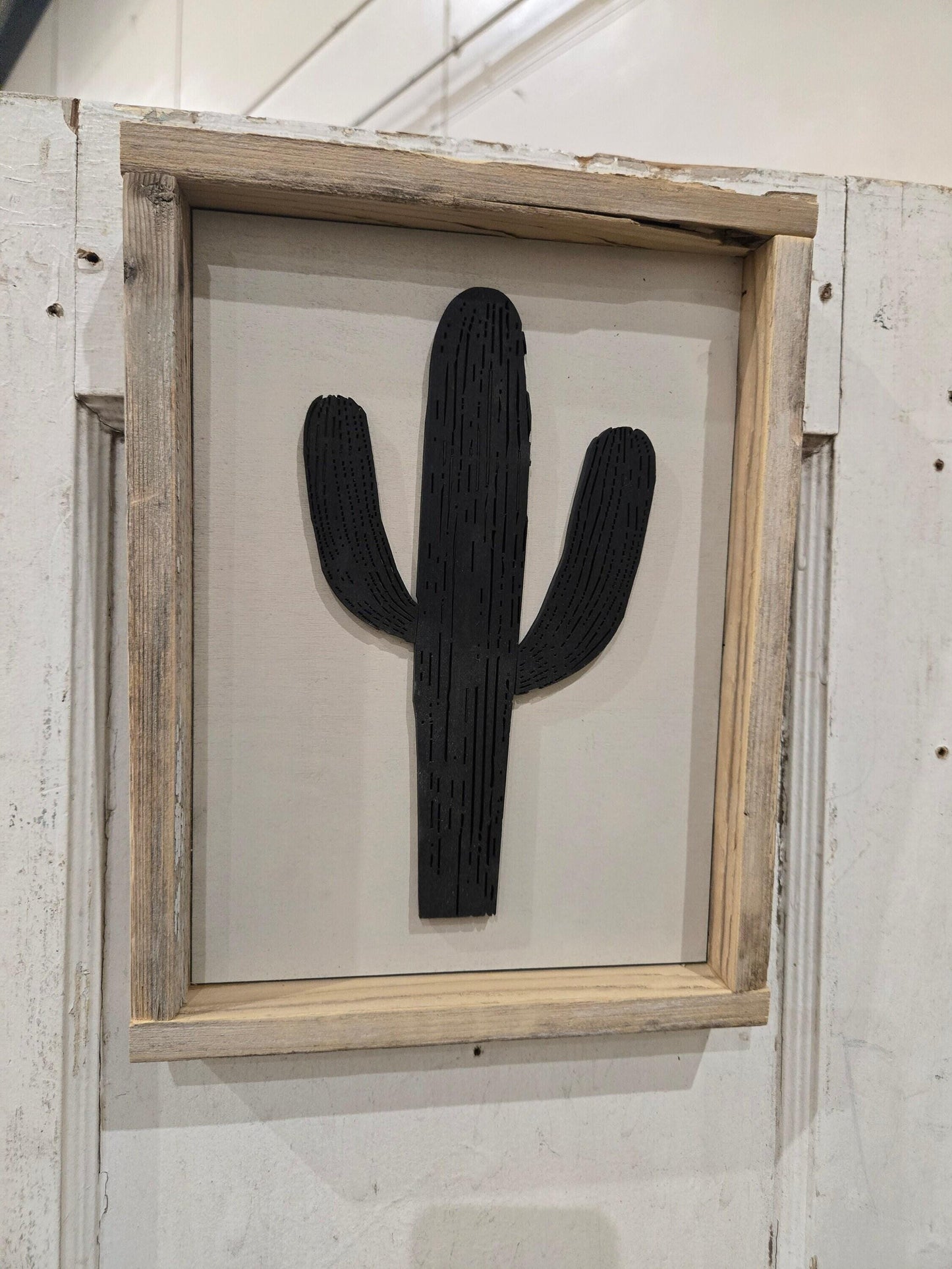 Half off in stock handmade wood wall art retro southwest desert nature flowers reclaimed wood unique