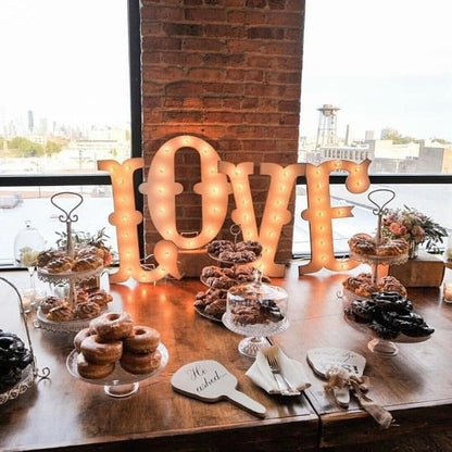 Marquee sign lighted wood sign 4pc lighted letters marquee letters wedding love letters