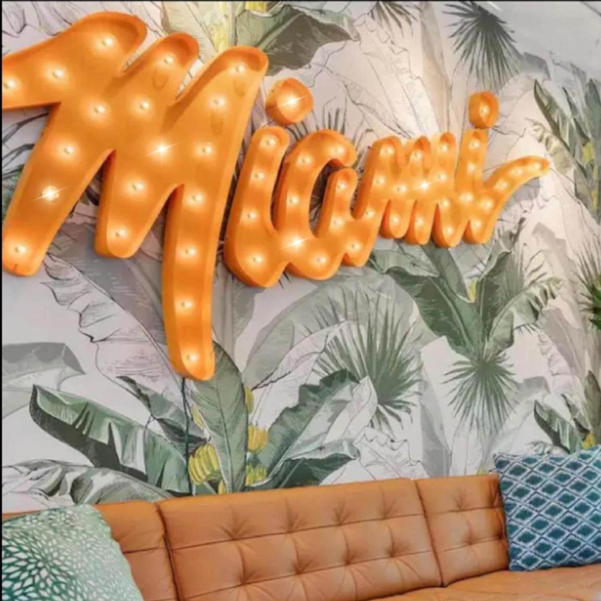 16" Metal Marquee Sign, Custom Lighted Steel Letters
