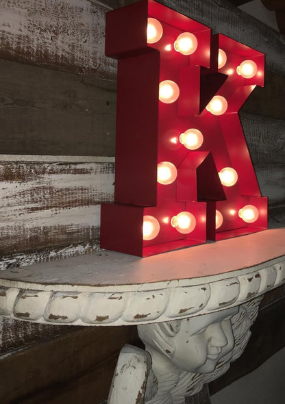 18" steel marquee light up letter, custom font choice