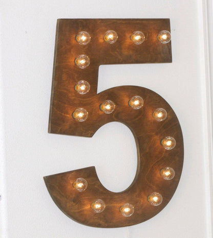 Wood marquee letter, lighted sign, home decor, 16-24 inch
