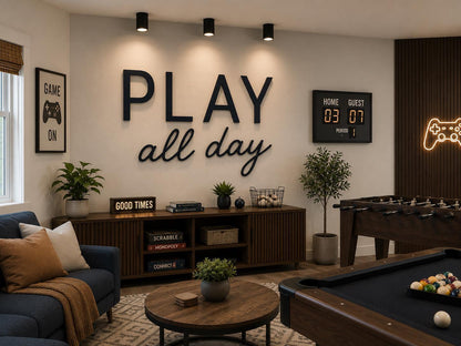 Custom wood wall decor light up marquee letters personalized 4 letter sign | nursery name play game room modern home decor business logo