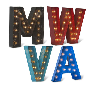 Large metal marquee letter – lighted business sign, letters