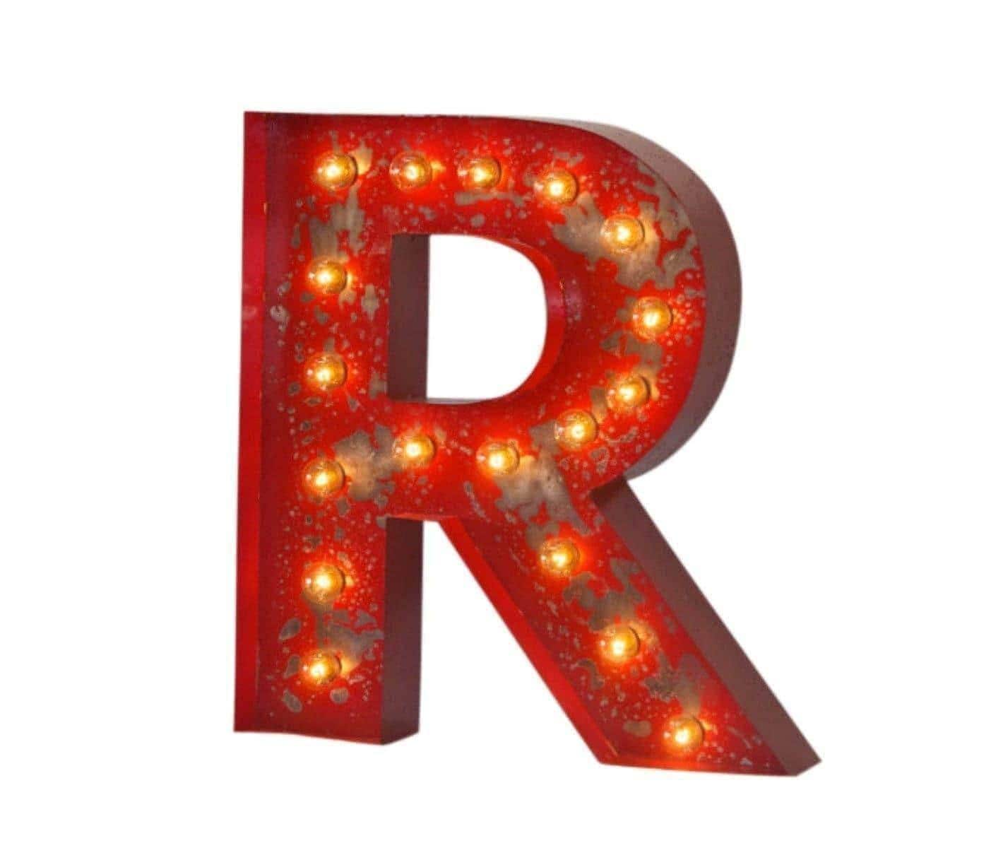 Large metal marquee letter – lighted business sign, letters