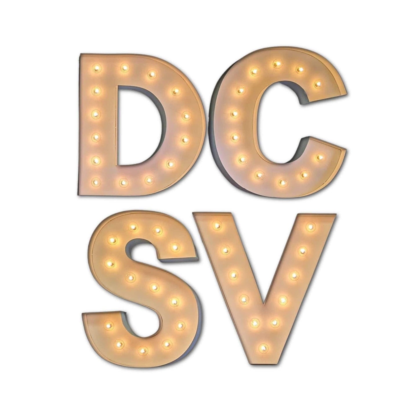24" lighted marquee letter sign, steel light-up sign