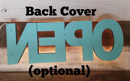 Custom metal marquee sign, open sign, business decor