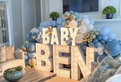 Custom wedding marquee sign: lighted engagement ring decor