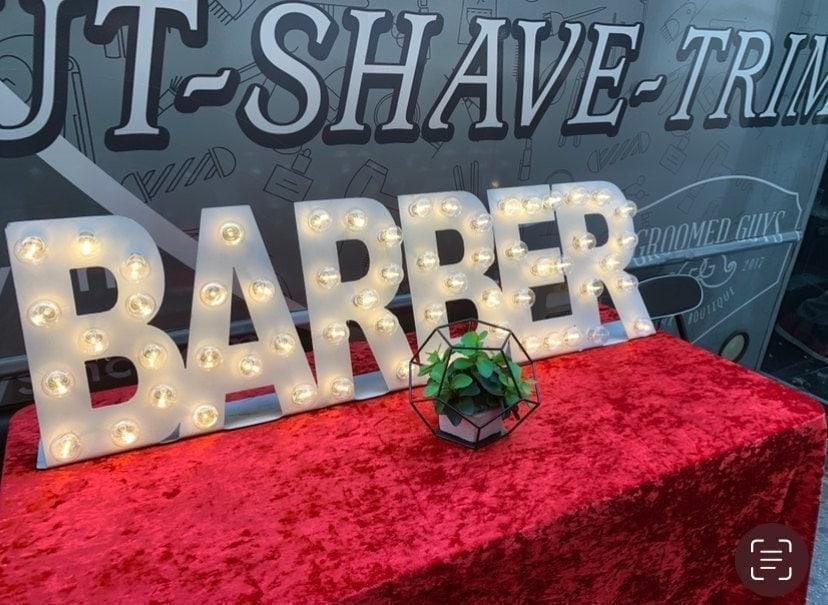 Custom lighted marquee sign, metal or wood letters, wedding decor mobile business booth bus
