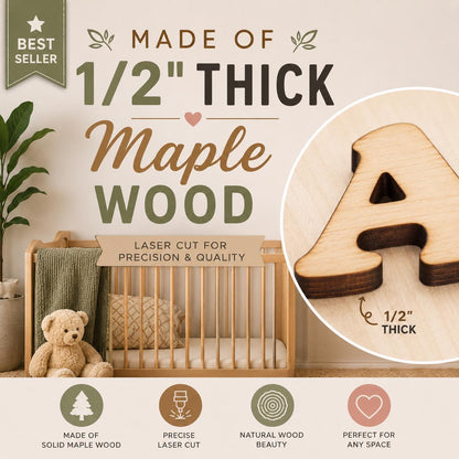 Large 24" maple wood name sign | game room, nursery, business decor logo