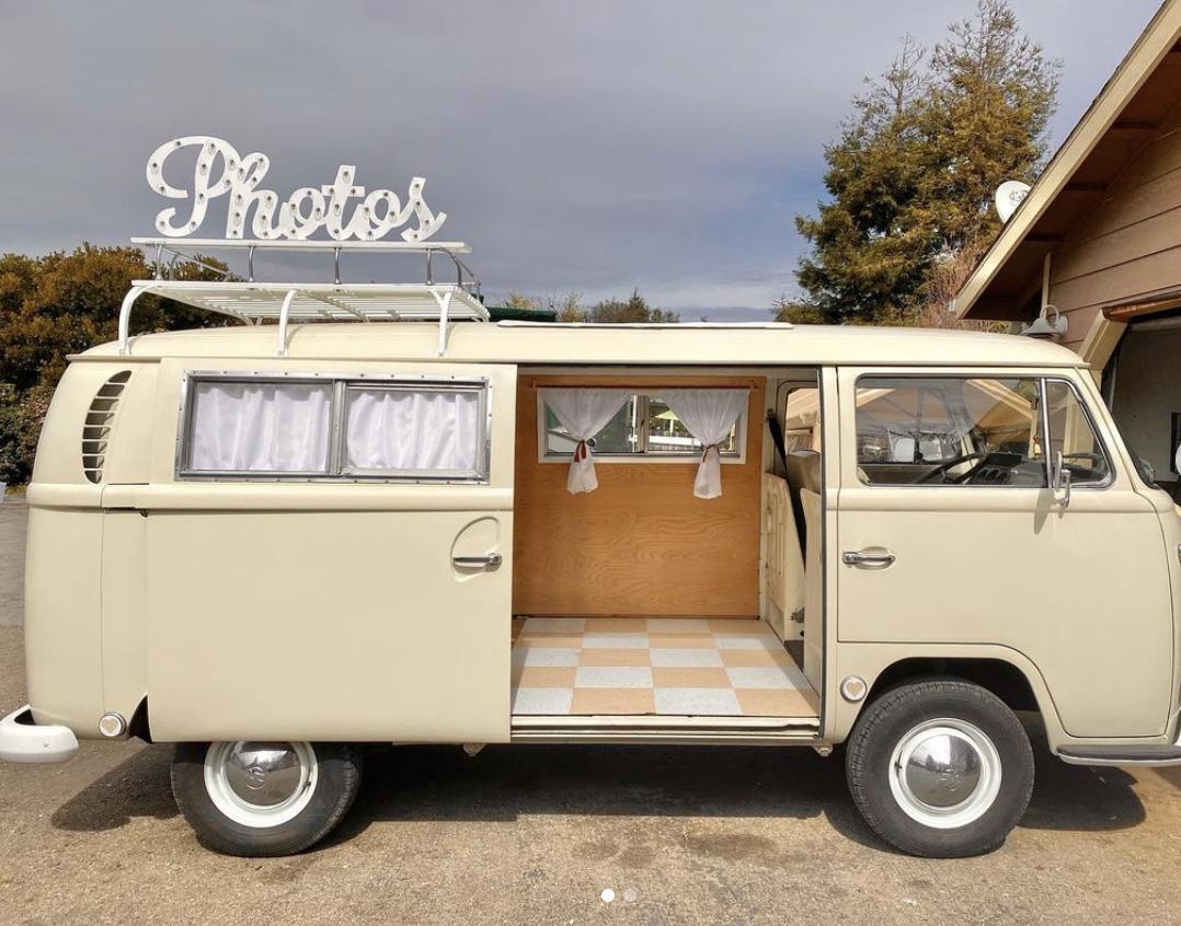 Custom lighted marquee sign, metal or wood letters, wedding decor mobile business booth bus