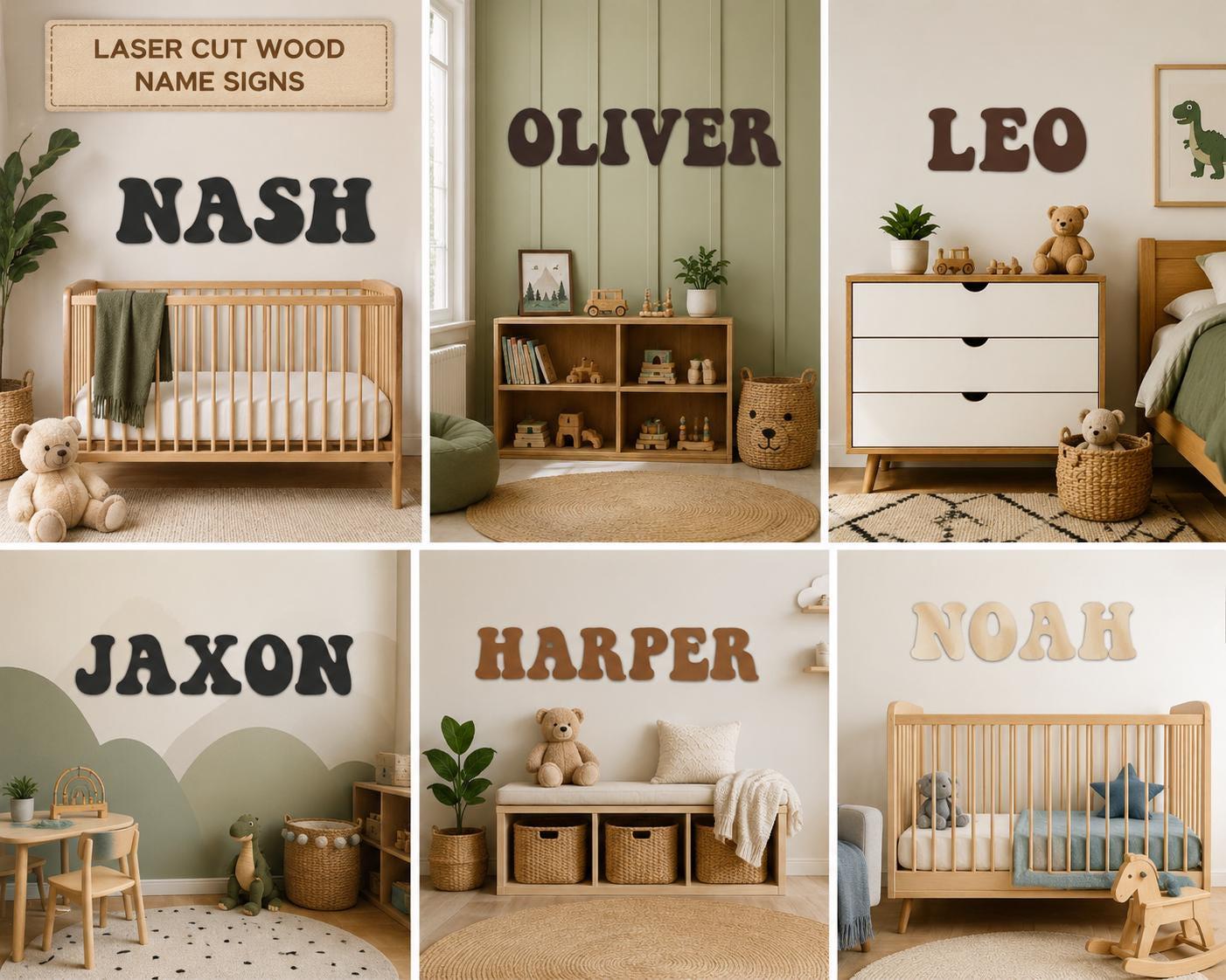 Large 24" maple wood name sign | game room, nursery, business decor logo