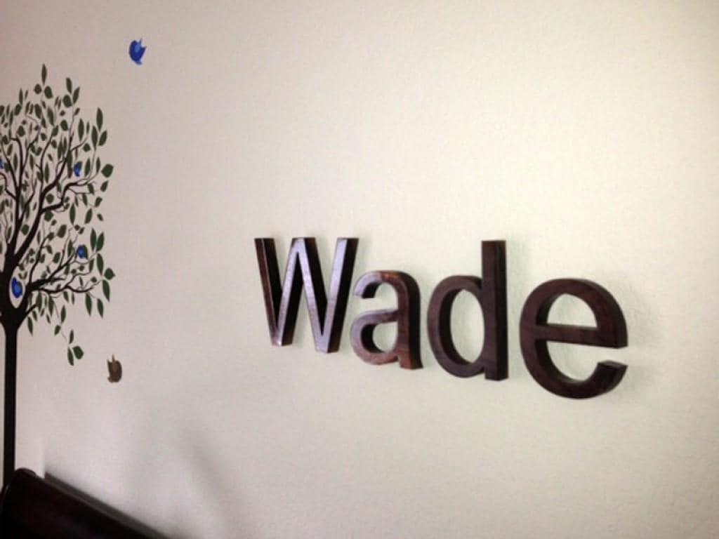Large 24" maple wood name sign | game room, nursery, business decor logo