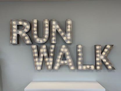 24" light up marquee letter, metal sign, wedding bar decor
