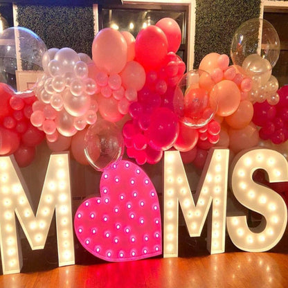 36" steel marquee letter sign, custom event decor