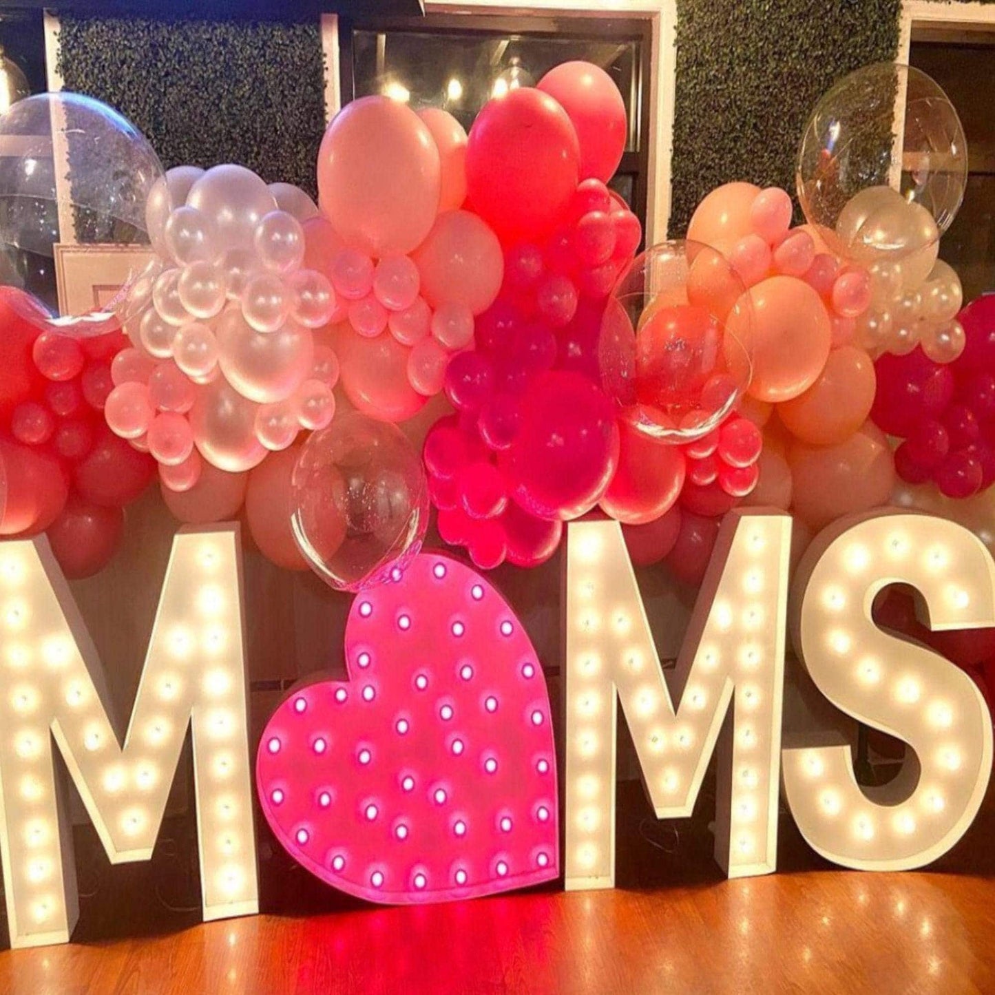 36" metal marquee letter sign - illuminated steel wedding decor