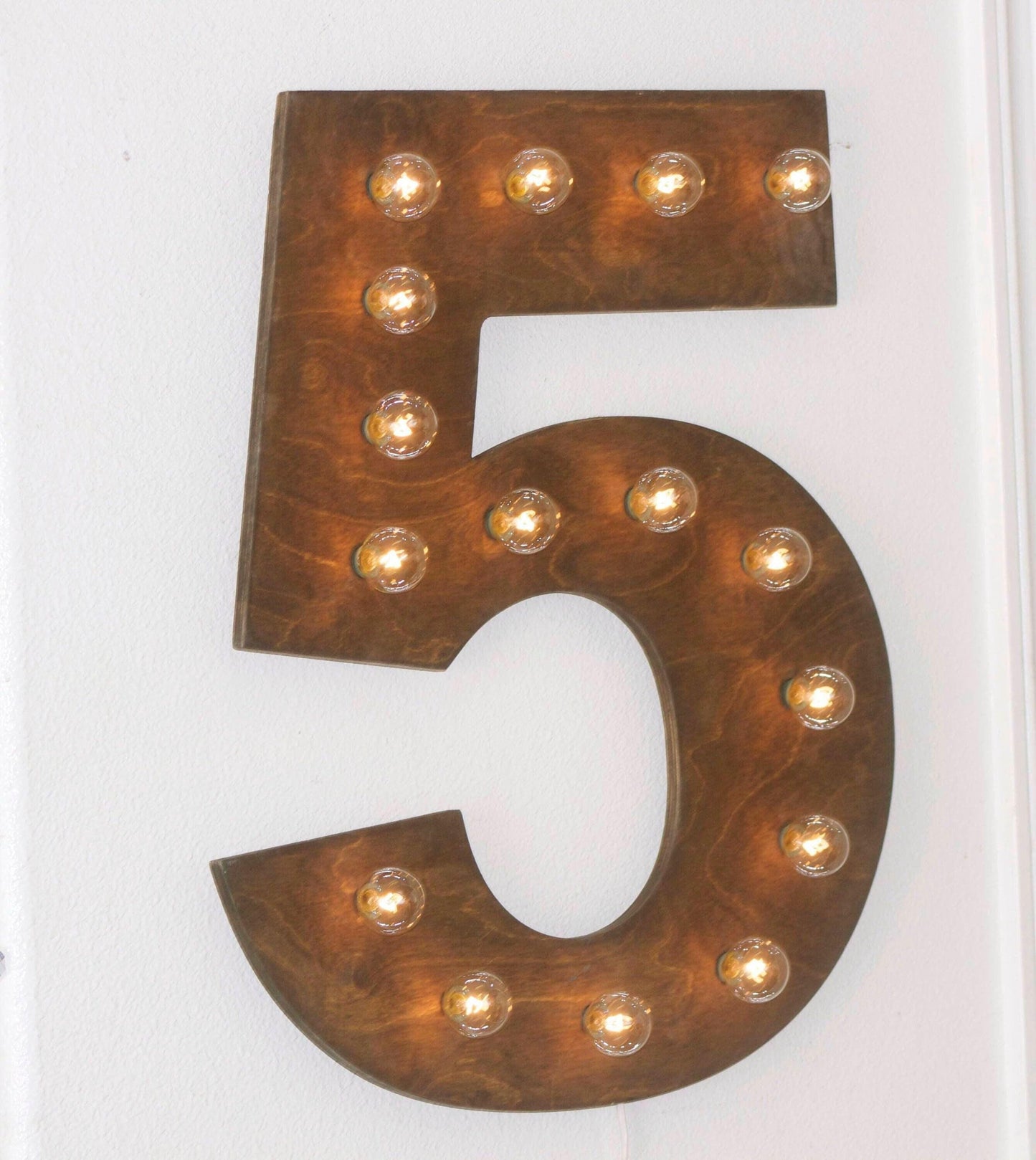 Lighted marquee letters, hard maple wood, vintage style