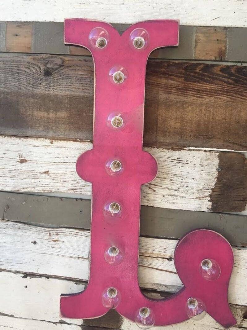 Lighted marquee letters, hard maple wood, vintage style