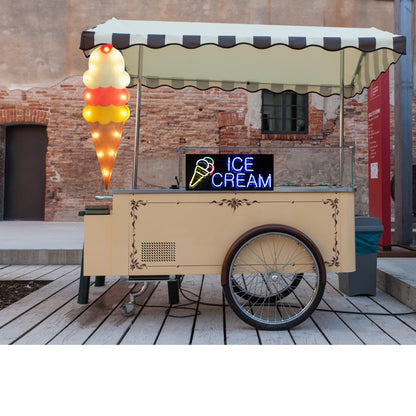 Ice cream cone marquee sign, vintage style metal light