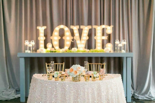 4pc lighted marquee sign letters - custom maple wood, party decor