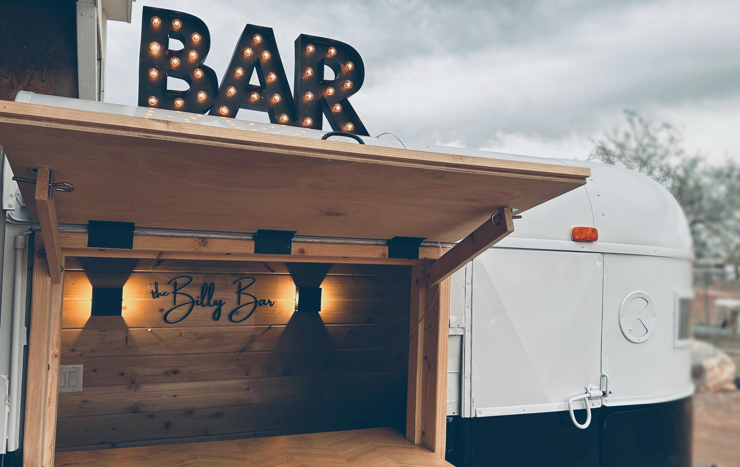 Custom steel marquee sign – vintage style lighted bar sign