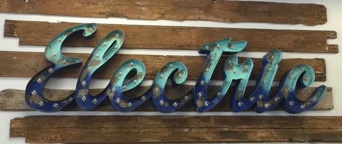 Custom steel marquee sign – vintage style lighted bar sign