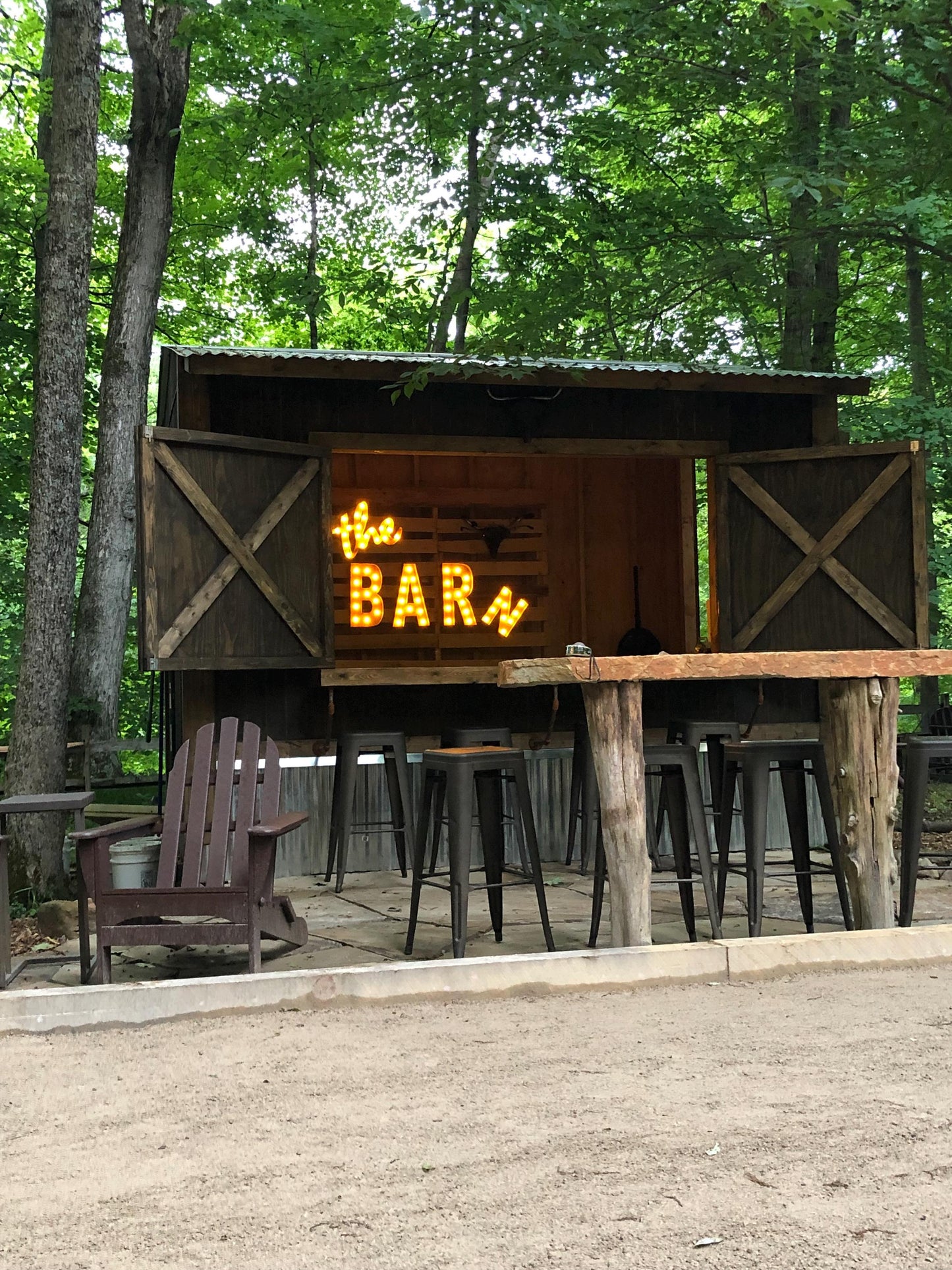 Custom steel marquee sign – vintage style lighted bar sign