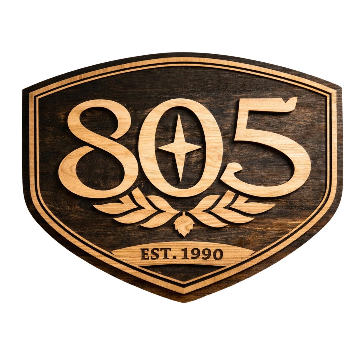 Custom logo marquee sign – vintage style lighted wood metal business signage