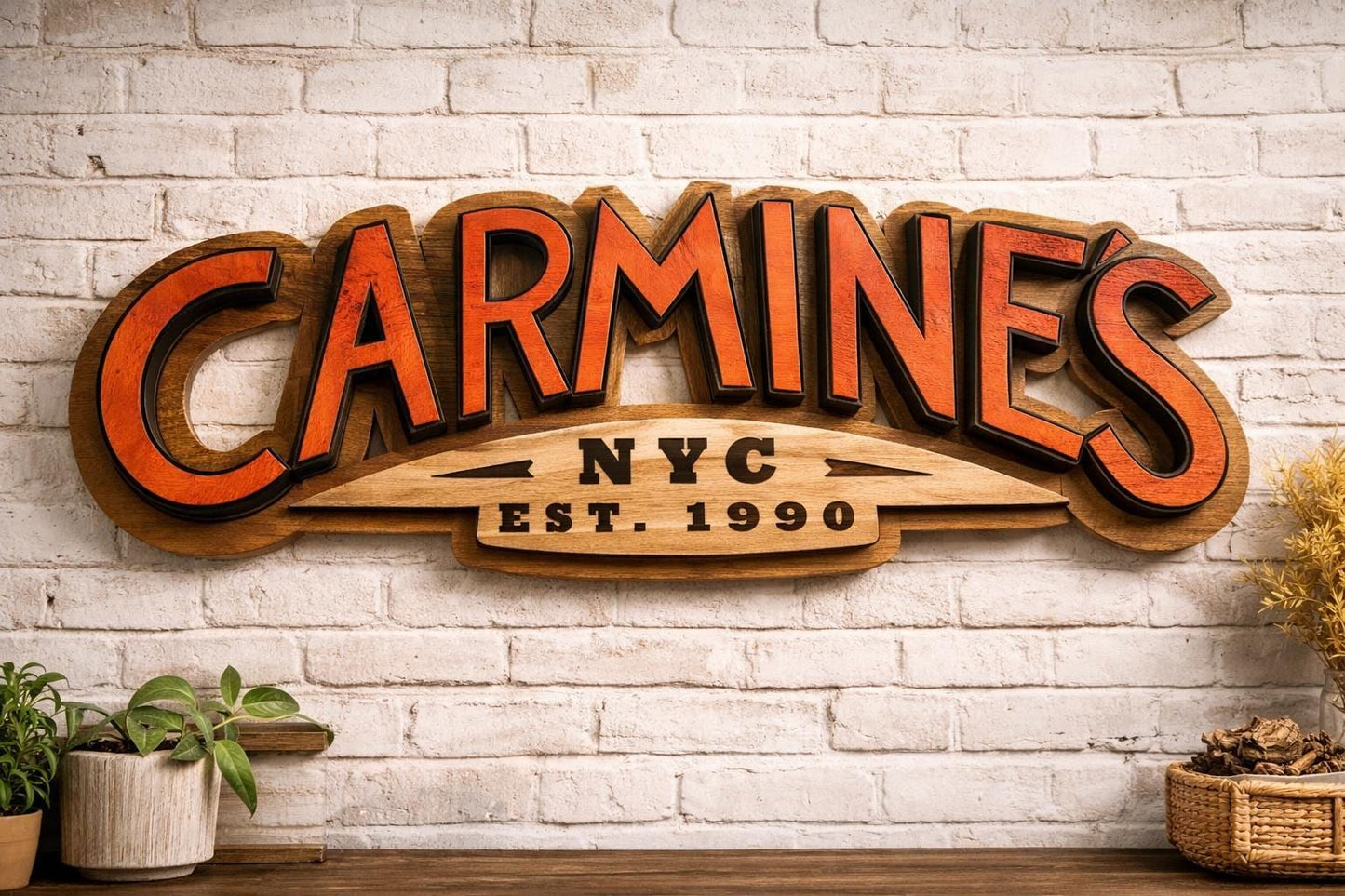 Custom 3d wood logo sign | laser cut business branding wall decor