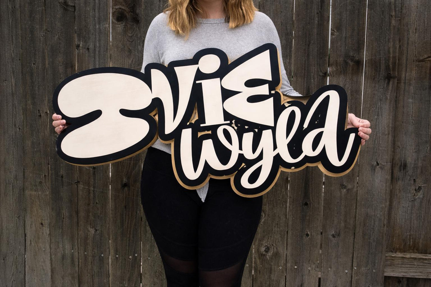 Custom 3d wood logo sign | laser cut business branding wall decor