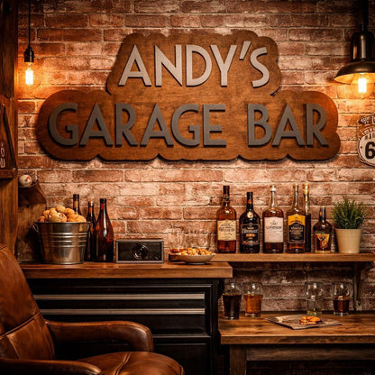 Custom 3d wood logo sign | laser cut business branding wall decor