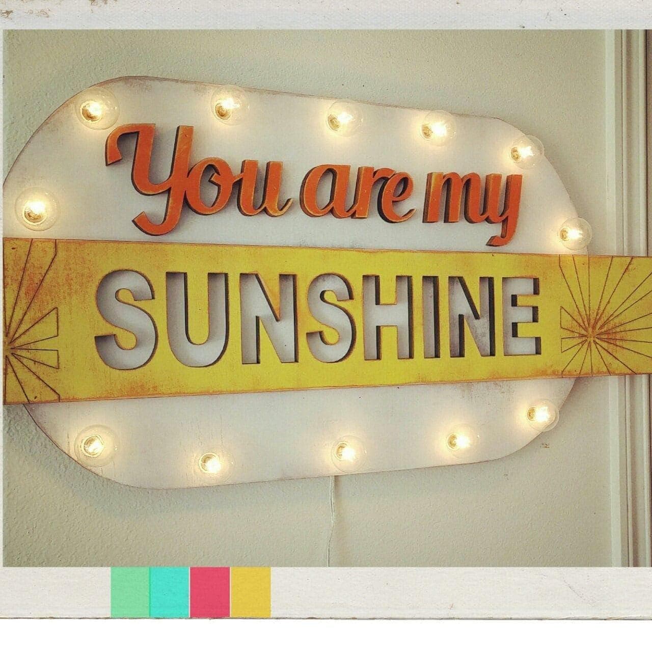 You are my sunshine wood marquee sign – handmade nursery decor