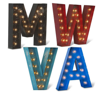24" metal marquee letter, light up wedding sign, custom outdoor decor
