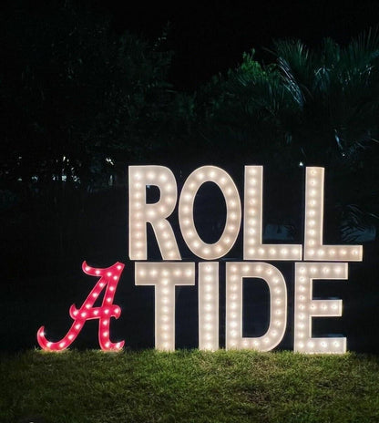 24" metal marquee letter, light up wedding sign, custom outdoor decor