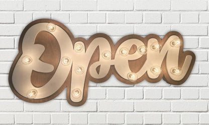 Custom 3d lighted wood sign – handmade maple & birch marquee letters