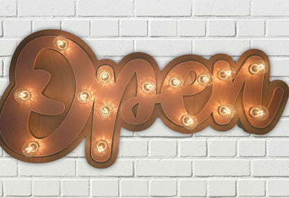 Custom 3d lighted wood sign – handmade maple & birch marquee letters