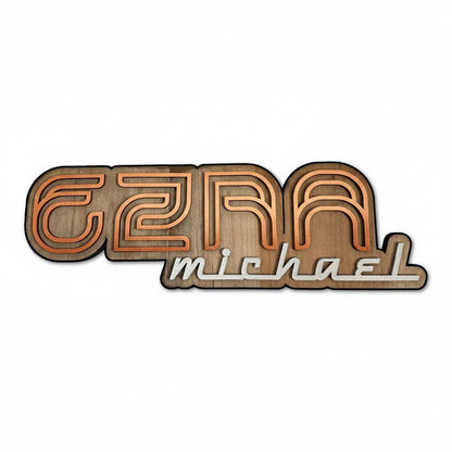 Custom 3d lighted wood sign – handmade maple & birch marquee letters