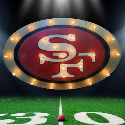 Large custom sports team light up marquee sign – man cave decor christmas gift