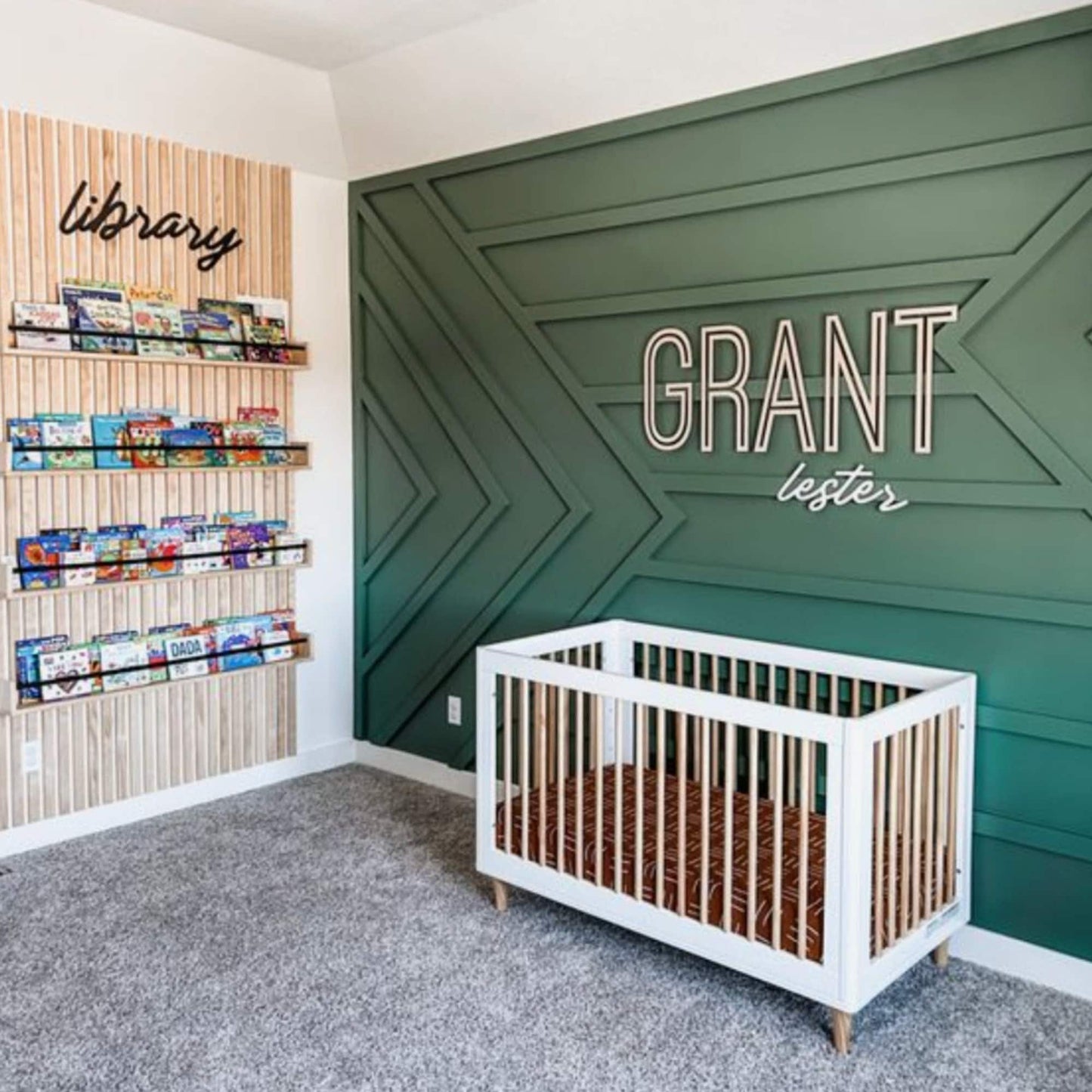 Custom maple wood sign letters, 3d nursery wall art