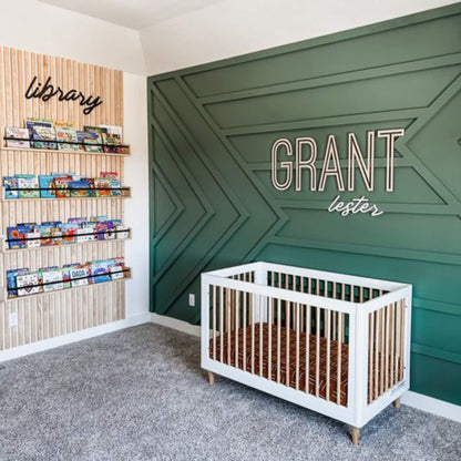 Custom maple wood sign letters, 3d nursery wall art