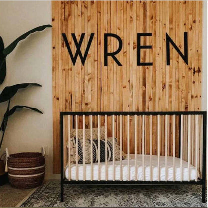 Custom maple wood sign letters, 3d nursery wall art