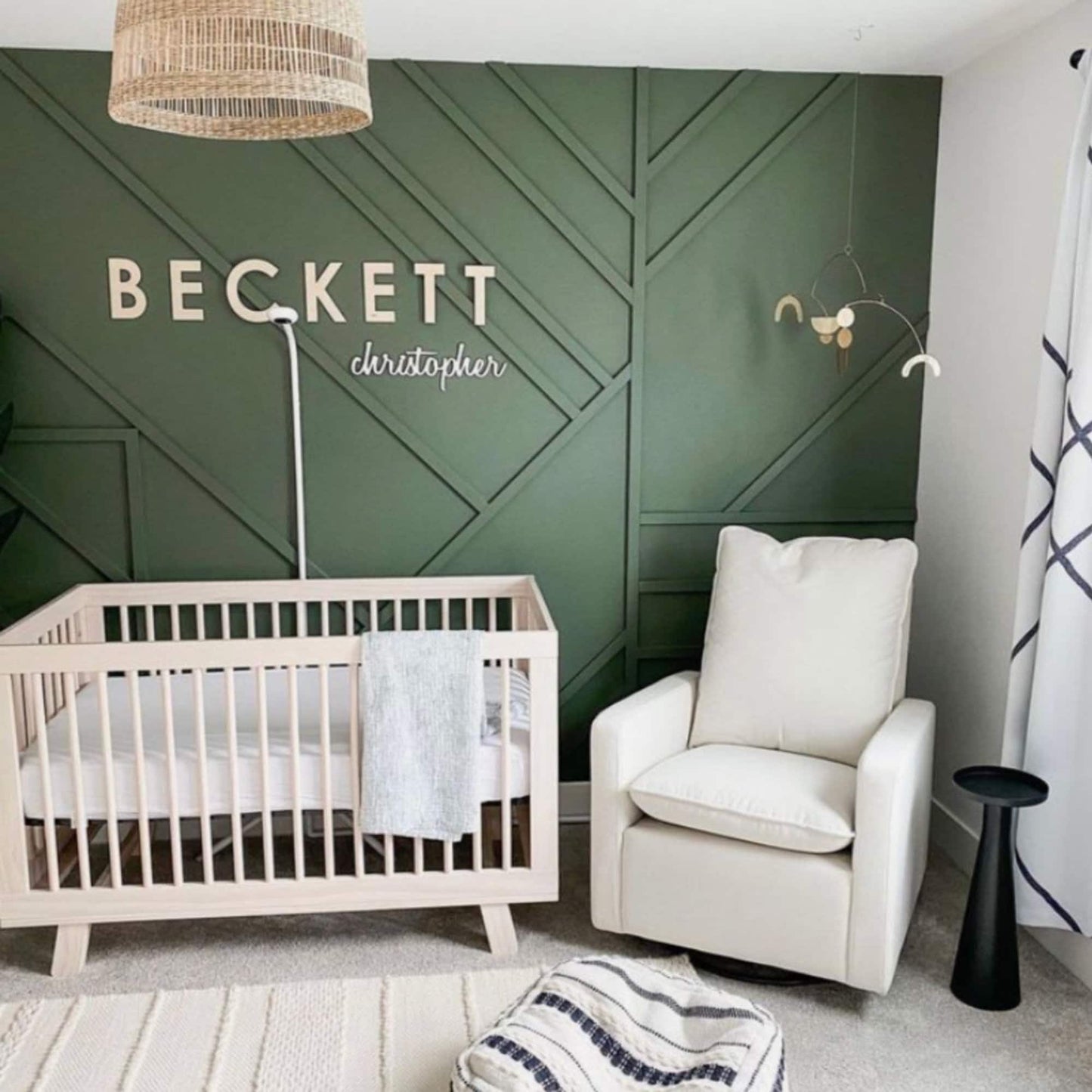 Custom maple wood sign letters, 3d nursery wall art