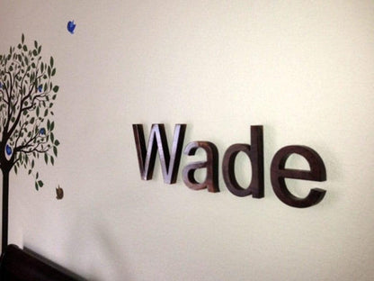 Custom maple wood sign letters, 3d nursery wall art