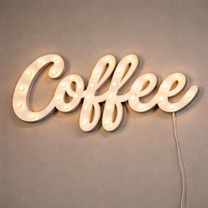 Custom wood marquee sign – barber coffee boba ice cream light up sign, rustic decor