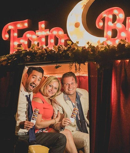 Custom steel marquee sign, light up letters, rustic business decor